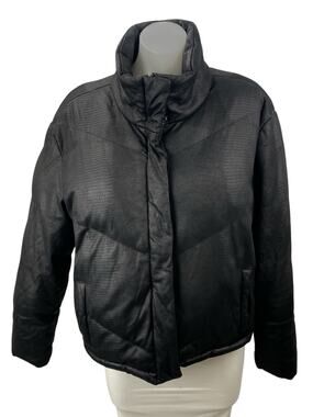 BB Dakota Womens Black Quilted High Neck Long Sleeve Padded Puffer Coat Jacket M